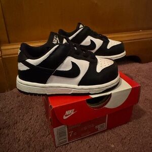 Nike Kids Black and White Low-Top Sneakers